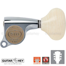 Load image into Gallery viewer, NEW Gotoh SGS510Z-VL5 L3+R3 Set Mini Tuners IVORY Buttons 1:18 Ratio 3x3, CHROME