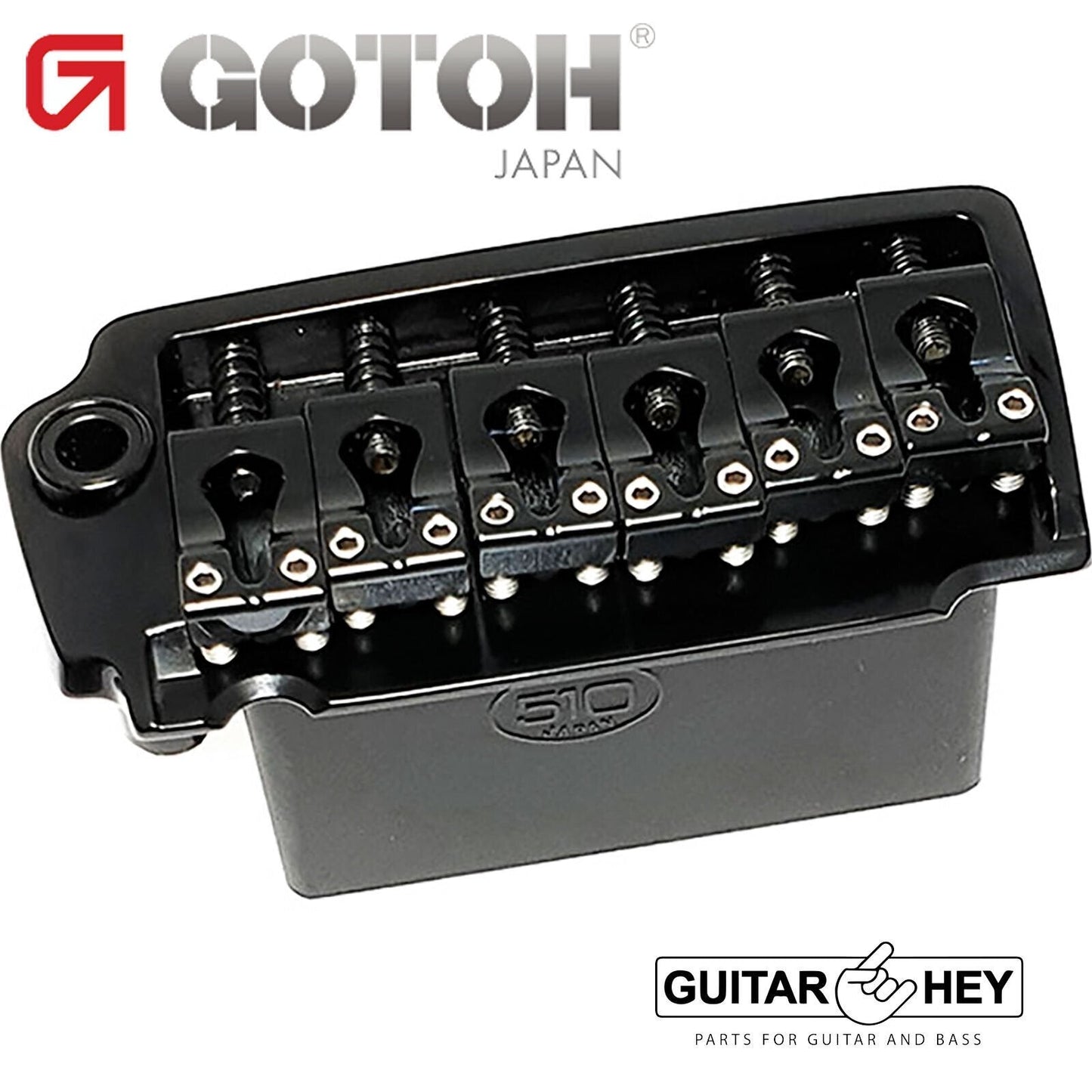 NEW Gotoh EV510T-BS Non-locking 2 Point Tremolo FTS Bridge Brass Saddles - BLACK