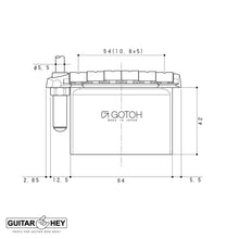 Load image into Gallery viewer, NEW Gotoh EV510T-BS Non-locking 2 Point Tremolo FTS Bridge Brass Saddles - BLACK