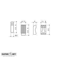 Carregar imagem no visualizador da galeria, NEW Gotoh EV510T-BS Non-locking 2 Point Tremolo FTS Bridge Brass Saddles - BLACK