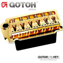 Carregar imagem no visualizador da galeria, NEW Gotoh EV510T-BS Non-locking 2 Point Tremolo FTS Bridge Brass Saddles - GOLD