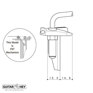 NEW Gotoh EV510T-BS Non-locking 2 Point Tremolo FTS Bridge Brass Saddles - GOLD