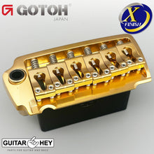 Load image into Gallery viewer, NEW Gotoh EV510T-BS Non-locking 2 Point Tremolo Bridge Brass Saddles - X-GOLD