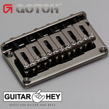 Load image into Gallery viewer, NEW Gotoh GTC102 Non-Tremolo Hardtail Bridge 2-1/16&#39;&#39; space STEEL Saddles, COSMO