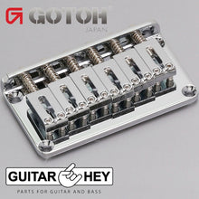 Load image into Gallery viewer, NEW Gotoh GTC102 Non-Tremolo Hardtail Bridge 2-1/16&#39;&#39; space STEEL Saddles CHROME