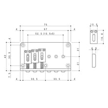 Load image into Gallery viewer, NEW Gotoh GTC102 Non-Tremolo Hardtail Bridge 2-1/16&#39;&#39; space STEEL Saddles CHROME