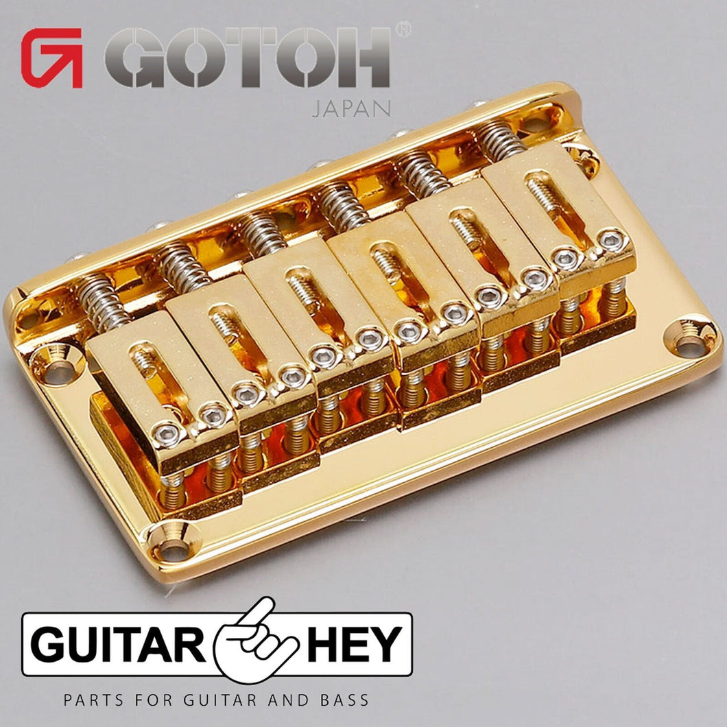 NEW Gotoh GTC102 Non-Tremolo Hardtail Bridge 2-1/16'' spacing STEEL Saddles GOLD