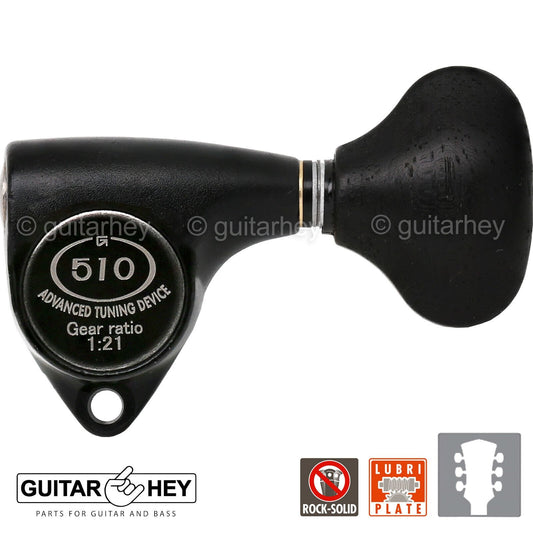 NEW Gotoh SGV510Z-EL5 L3+R3 Advanced Tuners 21:1 Gear Ratio 3x3 - BLACK SATIN