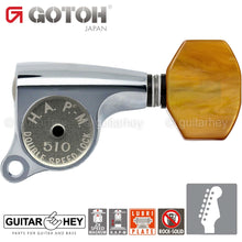 Load image into Gallery viewer, NEW Gotoh SGS510-P8 HAPM Locking 6 in line Adustable Height Mini Keys, CHROME