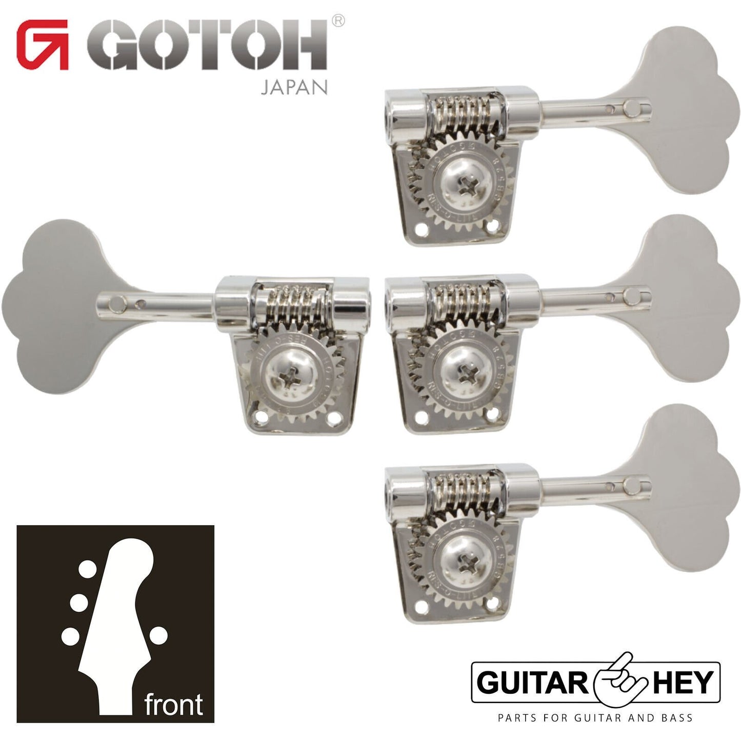 NEW Gotoh GB528 Res-O-Lite Vintage Style Bass L3+R1 Set Lightweight 3x1 - NICKEL