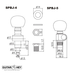 NEW Gotoh SPBJ-4/5-AI Sealed PLANETARY Banjo Tuning Keys 5 Tuners Set - NICKEL