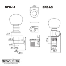 Load image into Gallery viewer, NEW Gotoh SPBJ-4/5-PW Sealed PLANETARY Banjo Tuning Keys 5 Tuners Set - CHROME