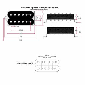 NEW DiMarzio DP275Z PAF® 59 Bridge Guitar Humbucker Standard Spaced, RELIC WHITE