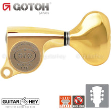 Load image into Gallery viewer, NEW Gotoh SGS510Z-L5 L3+R3 Set Mini Tuners Large Buttons 1:18 Ratio 3x3 - GOLD