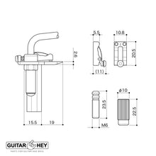 Load image into Gallery viewer, NEW Gotoh 510TS-LS1 Bridge 2 Point Tremolo w/ Locking Steel Saddles - BLACK