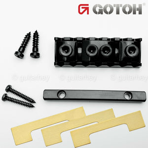 NEW Gotoh GLN-7 Locking Nut 7-String - Top Mount Type - 48mm Width - BLACK SATIN