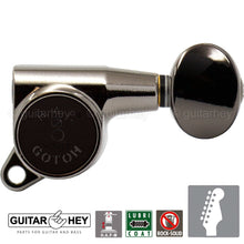 Load image into Gallery viewer, NEW Gotoh SG381-05 HAPM Set 6 in line Locking Tuners Adjustable Height COSMO BK