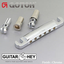 Load image into Gallery viewer, Gotoh GE101A-T Modern ALUMINUM Tailpiece Metric Studs for Import Guitars, CHROME