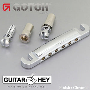 Gotoh GE101A-T Modern ALUMINUM Tailpiece Metric Studs for Import Guitars, CHROME