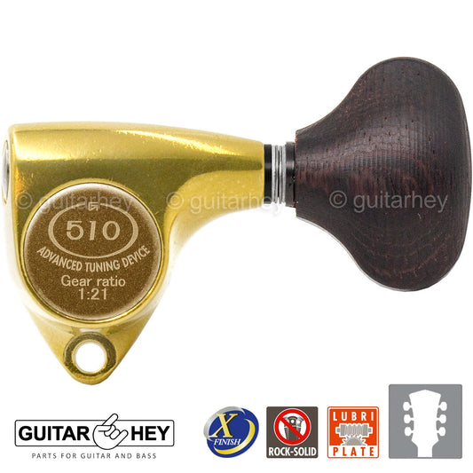 NEW Gotoh SGV510Z-TL5 Tuning Keys Set 1:21 Ratio 3x3 - ANTIQUE X-FINISH GOLD