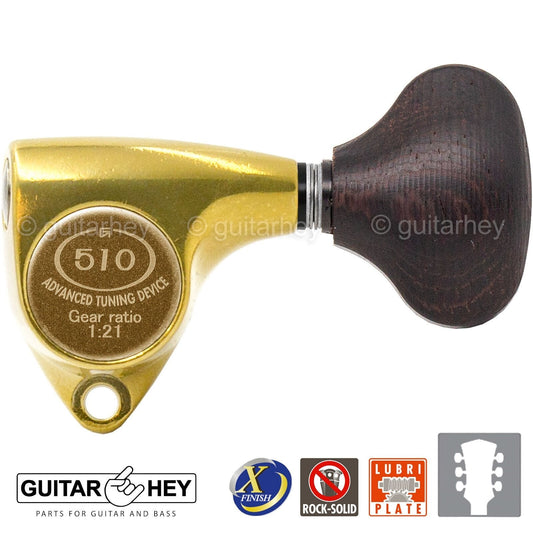 NEW Gotoh SGV510Z-TL5 Tuning Keys Set 1:21 Ratio 3x3 - ANTIQUE X-FINISH GOLD