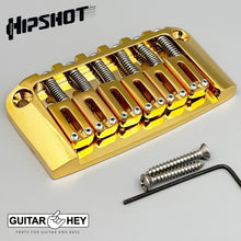 Load image into Gallery viewer, NEW Hipshot Ibanez Gibraltar Ibby HM Guitar 6 String Replacement Bridge - GOLD