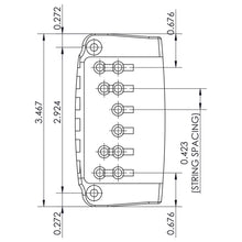 Load image into Gallery viewer, NEW Hipshot Ibanez Gibraltar Ibby HM Guitar 6 String Replacement Bridge - GOLD