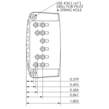 Load image into Gallery viewer, NEW Hipshot Ibanez Gibraltar Ibby HM Guitar 6 String Replacement Bridge - GOLD