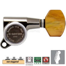 Load image into Gallery viewer, NEW Gotoh SG381-P8 MGT 6 In-Line Set Locking Tuners NON-Staggered - COSMO BLACK