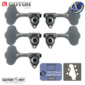 NEW Gotoh GBU510C-12 Bass 5-String L2+R3 11/16" Tuners Clover Key 2x3 - X-CHROME