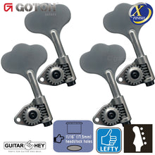 Load image into Gallery viewer, NEW Gotoh GBU510C-12 Bass Tuners 4-inline 11/16&quot; Clover Key - LEFTY - X-CHROME