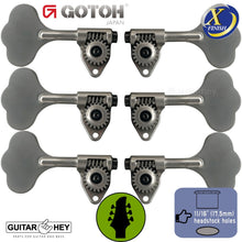 Carregar imagem no visualizador da galeria, NEW Gotoh GBU510C-12 Bass 6-String L3+R3 11/16&quot; Tuners Clover Key 3x3 - X-NICKEL