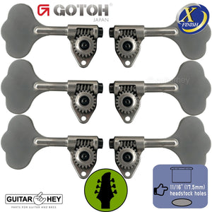 NEW Gotoh GBU510C-12 Bass 6-String L3+R3 11/16" Tuners Clover Key 3x3 - X-NICKEL