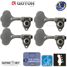 Load image into Gallery viewer, NEW Gotoh GBU510C-12 Bass Tuners 4-inline 11/16&quot; Clover Key - LEFTY - X-NICKEL