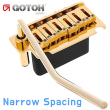 Load image into Gallery viewer, NEW Gotoh NS510T-FE1 Non-locking 2 Point Tremolo Bridge Narrow Spacing - GOLD