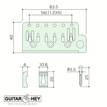 Carregar imagem no visualizador da galeria, NEW Gotoh 510T-BS2 Non-locking 6 Point Tremolo Bridge SHORT 37mm Block - BLACK