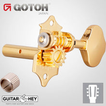 Carregar imagem no visualizador da galeria, NEW Gotoh SEP780-06M Open-Gear Slot Head Keys Butterbean Buttons 3X3 - GOLD