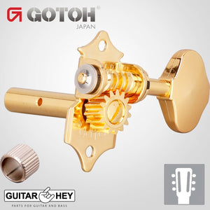 NEW Gotoh SEP780-06M Open-Gear Slot Head Keys Butterbean Buttons 3X3 - GOLD