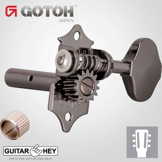 NEW Gotoh SEP780-06M Open-Gear Slot Head Keys Butterbean Buttons 3X3 - COSMO BK