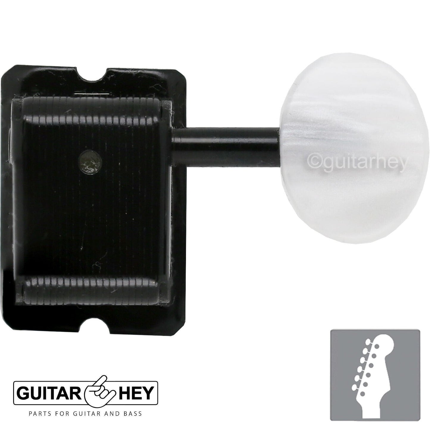 NEW Gotoh SD91-P5W 6-In-Line Vintage Style Tuners for Fender Strat Tele - BLACK