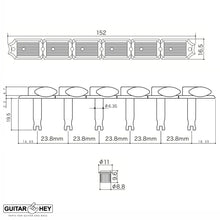 Load image into Gallery viewer, NEW Gotoh SD91-P5W 6-In-Line Vintage Style Tuners for Fender Strat Tele COSMO BK