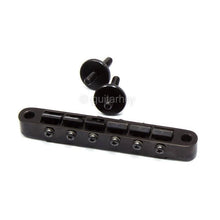 Load image into Gallery viewer, NEW Gotoh GE104B ABR-1 Tunematic Tune-o-matic Bridge w/ M4 Threaded Posts - BLACK