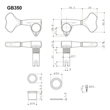 Load image into Gallery viewer, NEW (1) Gotoh GB350 Res-O-lite Bass Machine Head TREBLE SIDE - SINGLE - GOLD