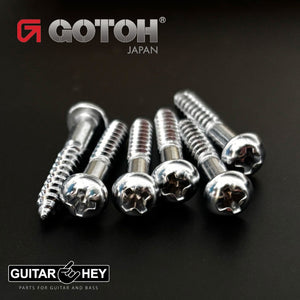 NEW (6) Gotoh Tremolo Replacement Screws for 510T/GE101/GE102 Bridges - CHROME