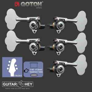 NEW Gotoh GBU510C-12 Bass 5-String L3+R2 11/16" Tuners Clover Key 3x2 - CHROME