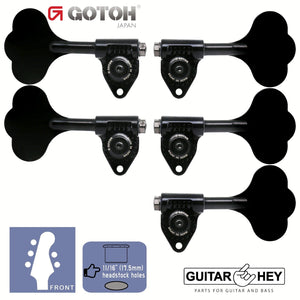 NEW Gotoh GBU510C-12 Bass 5-String L3+R2 11/16" Tuners Clover Key 3x2 - BLACK