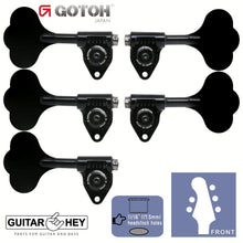 Carregar imagem no visualizador da galeria, NEW Gotoh GBU510C-12 Bass 5-String L2+R3 11/16&quot; Tuners Clover Key 2x3 - BLACK