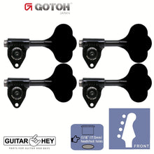 Load image into Gallery viewer, NEW Gotoh GBU510C-12 Bass 4-STRING Tuners 4-inline 11/16&quot; Clover Key - BLACK