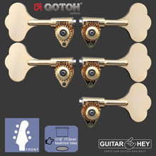 Carregar imagem no visualizador da galeria, NEW Gotoh GBU510C-12 Bass 5-String L3+R2 11/16&quot; Tuners Clover Key 3x2 - GOLD