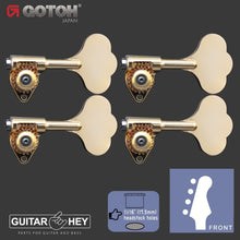 Load image into Gallery viewer, NEW Gotoh GBU510C-12 Bass 4-STRING Tuners 4-inline 11/16&quot; Clover Key - GOLD